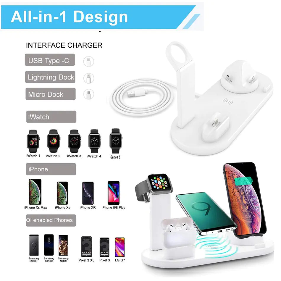 100W Wireless Charger Stand Pad - Electronics Niche